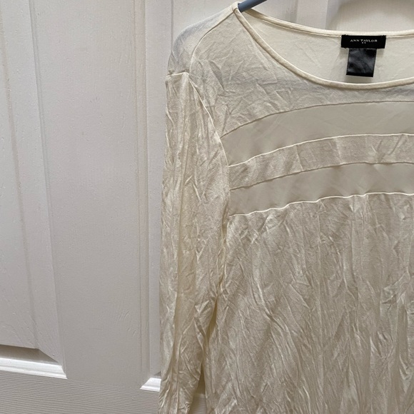 Ann Taylor cream top size large - Picture 7 of 9